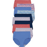 Hanes Womens 6/M Microfiber Brief Underwear 10-Pack Assorted Colors NEW