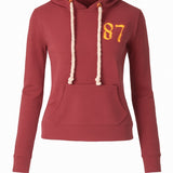 Aeropostale Women's Sweatshirt Hoodie XS Pink Embroidered 100% Cotton