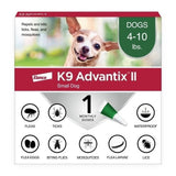 K9 Advantix II Small Dog Flea, Tick & Mosquito Treatment Dogs 4-10 lbs. 1-Mo Supply