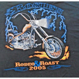 Rosie's 2005 18th Annual Rodeo and Roast Men's Large Black Cotton T Shirt