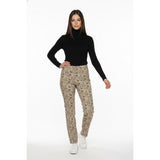 Eric Alexandre Floral Cropped Pants Women's Size 40 Yellow Brown All Over Print Cotton Blend