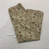 Eric Alexandre Floral Cropped Pants Women's Size 40 Yellow Brown All Over Print Cotton Blend