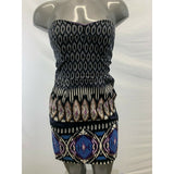 Urban Behaviour Women's Size Medium Short Patterned Strapless Party Dress