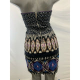 Urban Behaviour Women's Size Medium Short Patterned Strapless Party Dress