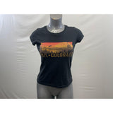 Crazy Shirt Women's Black VAIL COLORADO Graphical T-Shirt Size XS Cotton