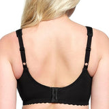 Glamorise Womens Full Figure Cotton Blend Support Bra #1001 Black/Beige