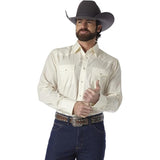 Wrangler mens 2XL Tall Sport Western Basic Two Pocket Long Sleeve Snap Shirt NWOT