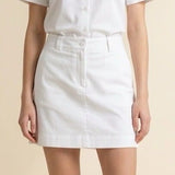 Maggie Lane Women's Golf Skort Size 8 White Poly/Spandex Pre-owned