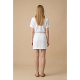 Maggie Lane Women's Golf Skort Size 8 White Poly/Spandex Pre-owned