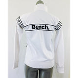Bench Girls Size 13/14 Years White w/ Black Stripes Long Sleeve Polyester Jacket