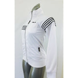 Bench Girls Size 13/14 Years White w/ Black Stripes Long Sleeve Polyester Jacket