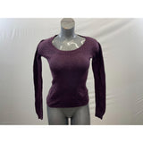 SWS Womens Purple Knit Sweater Size Small Long Sleeve Round Neck Acrylic Blend