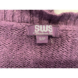 SWS Womens Purple Knit Sweater Size Small Long Sleeve Round Neck Acrylic Blend