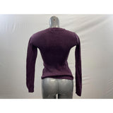 SWS Womens Purple Knit Sweater Size Small Long Sleeve Round Neck Acrylic Blend