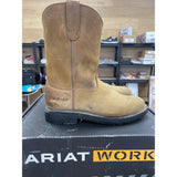 Ariat Men's 9.5 EE Wide Sierra Soft Toe Work Boot Aged Bark Roper Toe Pre-owned