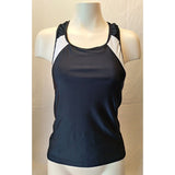 Tag Athletic Women's Medium Black White Sleeveless Racerback Workout Tank Top