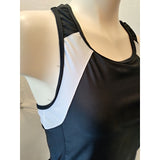 Tag Athletic Women's Medium Black White Sleeveless Racerback Workout Tank Top