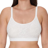 Bali DFCMBR Womens Bralette Pullover Wireless Breathable White Medium MWOT
