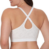 Bali DFCMBR Womens Bralette Pullover Wireless Breathable White Medium MWOT