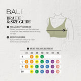 Bali DFCMBR Womens Bralette Pullover Wireless Breathable White Medium MWOT