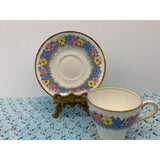 Bell Fine Bone China Made in England Cup & Saucer Multicolored Floral