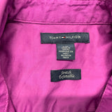 Tommy Hilfiger Women's Purple Stretch Long Sleeve Button Up Dress Shirt Size Small Cotton Blend
