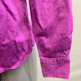 Tommy Hilfiger Women's Purple Stretch Long Sleeve Button Up Dress Shirt Size Small Cotton Blend