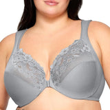 Glamorise Womens Front-Close Cotton  Underwire 1241Full Coverage Bra 38C