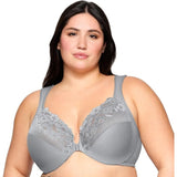 Glamorise Womens Front-Close Cotton  Underwire 1241Full Coverage Bra 38C