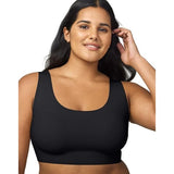 Wonderbra E3491H Womens New Wave Seamless Wirefree Bra Large Black NWT