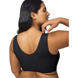 Wonderbra E3491H Womens New Wave Seamless Wirefree Bra Large Black NWT