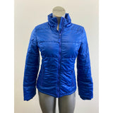 Aeropostale Women's Full Zip Puffer Coat Size Medium Blue Long Sleeve Polyester