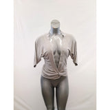 Kenzie Women's Gray Wrap Sweater Size XS Short Sleeve Open Front Rayon Blend