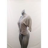 Kenzie Women's Gray Wrap Sweater Size XS Short Sleeve Open Front Rayon Blend