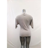 Kenzie Women's Gray Wrap Sweater Size XS Short Sleeve Open Front Rayon Blend
