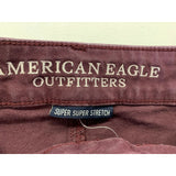 American Eagle Shorts Women's 2 Burgundy Super Super Stretch High Rise Shortie