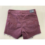 American Eagle Shorts Women's 2 Burgundy Super Super Stretch High Rise Shortie