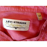 Levi Strauss Signature Women's small Mandarin Collar Pleated Blouse