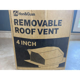 Removable Roof Vents, Hon&Guan 4 Inch Roof Vent for Houses, Galvanized Steel 4 Inch Exhaust Vent for Ventilation System-with Damper