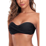 Ocean Blues Women's Bandeau Bikini Top Strapless Bathing Suit Tops XL Black NWT