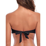 Ocean Blues Women's Bandeau Bikini Top Strapless Bathing Suit Tops XL Black NWT
