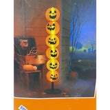 Pumpkin Pole Halloween Decoration with Lights 4' Tall