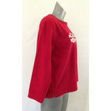 Jenny Buchanan Women's Large Red Crew Neck Long Sleeve Snowmen Fleece Sweatshirt