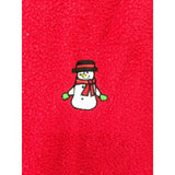 Jenny Buchanan Women's Large Red Crew Neck Long Sleeve Snowmen Fleece Sweatshirt