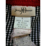 Jenny Buchanan Women's Large Red Crew Neck Long Sleeve Snowmen Fleece Sweatshirt