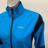Running Room Polyester Jacket Women's Size XS Blue Black Long Sleeve Mock Full Zip Jacket