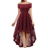 Dressystar Off Shoulder Hi-Lo Lace Wedding Guest Dress Large NWT