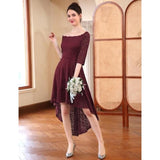 Dressystar Off Shoulder Hi-Lo Lace Wedding Guest Dress Large NWT