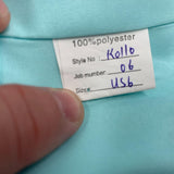 Women's 1 Shoulder Dress Size 6 Blue Front Pleated Polyester Dress