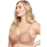 Glamorise Womens MagicLift Natural Support Bra Wirefree #1010 Cafe